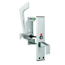 DISABLED TOILET HANDLE SET - SATIN ANODISED ALUMINIUM