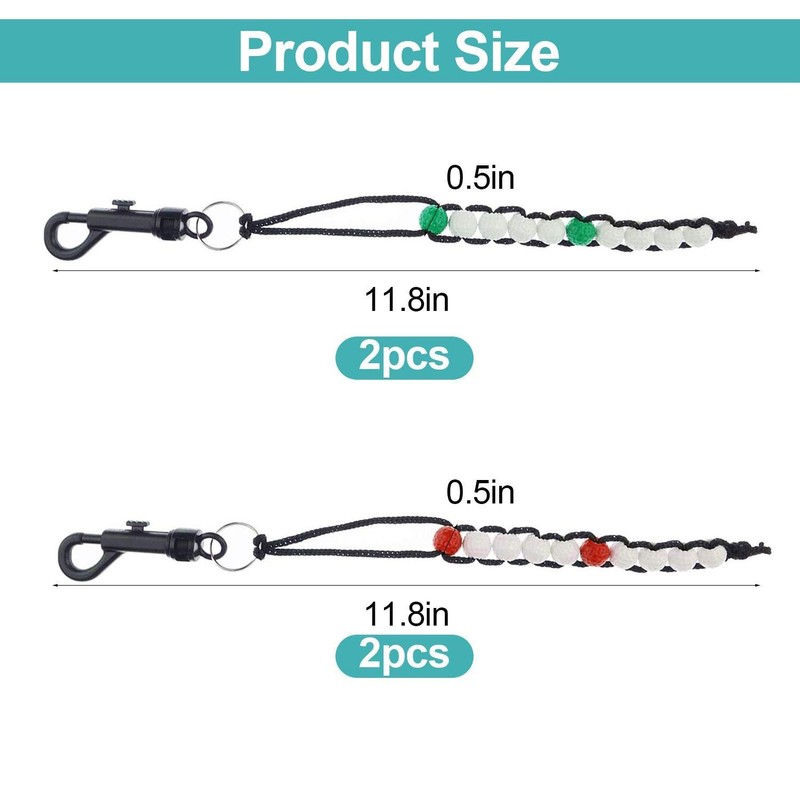 QFEHTHSK 2 Pieces Golf Strike Counter, Manual Scorer, Bead String