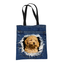 Bang Tidy Clothing Cockapoo Gifts for Dog Lovers - Women's Polyester Tote Bag, 38 x 42 cm (14.96" x 16.53"), 10 Litre Capacity, HD Digital Print, Multi Use, Unique Designs, All Seasons, No Warranty