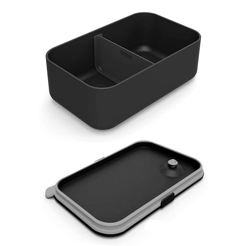 Yoko Design 1386 Lunch Box Airtight Plastic Black 19.5 x