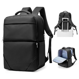 bergsalz Ryanair Travel Backpack Women's Hand Luggage 40 x 20 x 25 Backpack Hand Luggage Aeroplane Backpack 40 x 20 x 25 Women Men Waterproof, black, Rucksack