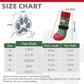 KOOLTAIL Anti Slip Dog Socks for Hot/Cold Pavement to Prevent Licking Paws, Dog Boots&Paw Protector with Grippers for Hardwood Floors, Traction Control No Twist Booties for Small Medium Large DogsM