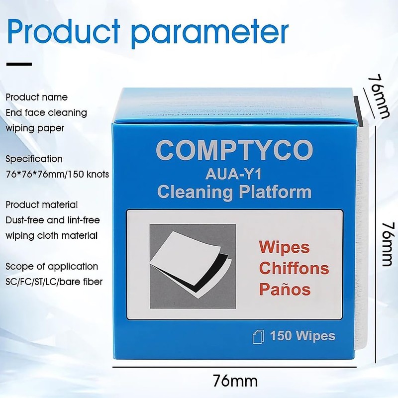 150pcs/box Fiber Optic Cleaning Wipes, Hearing Aid Cleaning Wipes, Optical