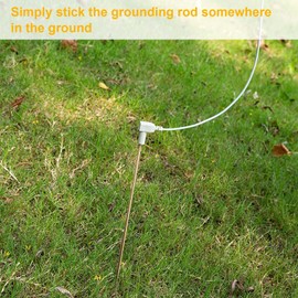MOKIKUBA Grounding Rod with 40ft Wire, Connects Your Body to The Earth, Great to Use with Earthing Sheet, Grounding Mat, Pillowcase, Pad (Copper)