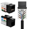 SATMAXIMUM 50 Pack Cat6 Keystone Ethernet Wall Jacks RJ45 Punch