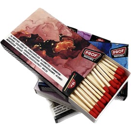 jameitop® 🔥 Pack of 280 XL Matches = 4 x 70 Packs 10 cm with Universe/Oracle Decorative Design Matches + 1 Pack World Woods
