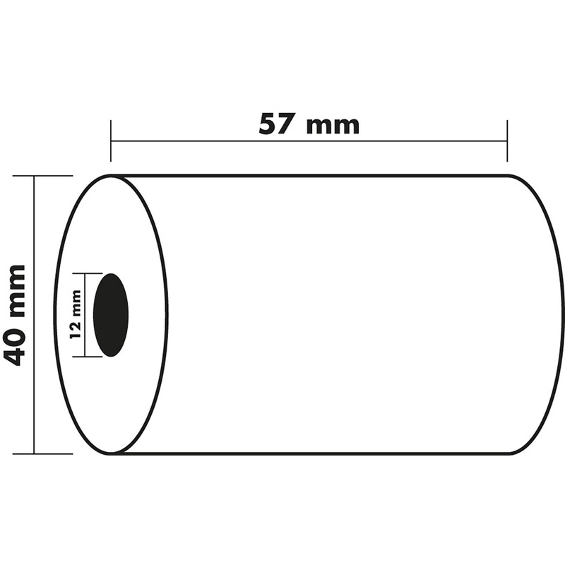 Exacompta Therm Roll 55g 1ply 57x40x12 - Pack of 10