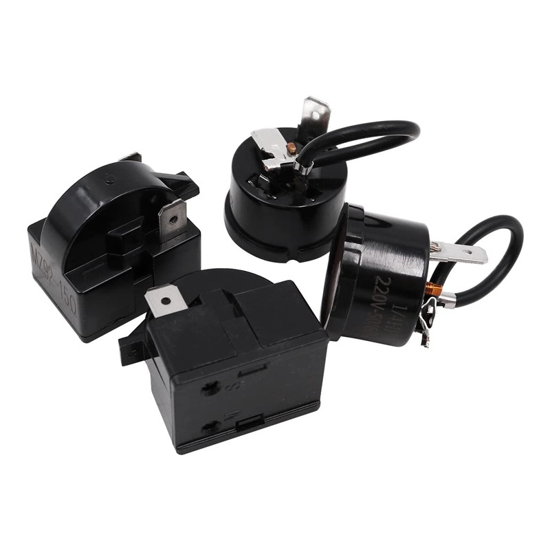 WANGCL 2PCS Compressor Start Relay 2Pin 15Ohm +2PCS Compressor Overload