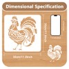 Rooster Chicken Animal Stencil for Painting 30 x 30cm Reusable