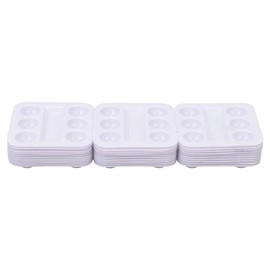 Pigment Ink Tray Ink Caps Holder, Disposable Tattoo Ink 30pcs Tattoo Ink Cup Tray Disposable Plastic Tattoo Ink Pigment Trays Stand for Eyebrow Ink Caps Plastic Tattoo Ink Cups