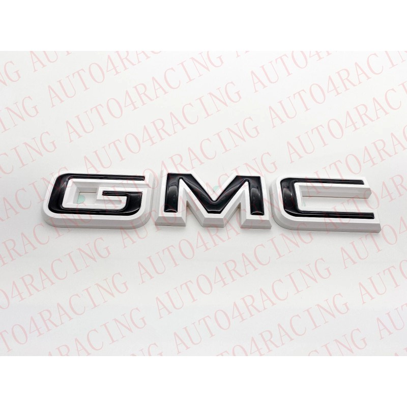 Auto OVERLAY Front & Rear Black White Emblem Overlay Fit