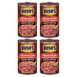 Bush's Best Baked Beans, Canned Homestyle Baked Beans, 28 Ounce (Pack of 4)