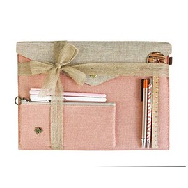 Emartbuy Cool Stationery Unique Gift Set with Document Holder Pencil Case Pencils Ball Point Pen Eraser Ruler in Ribbon