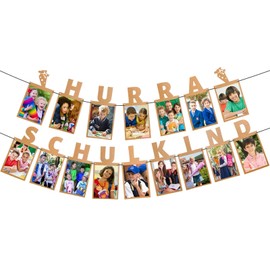 WWISTOA Photo Garland School Child School Decoration Boy 2025 School Child Decoration Girls Kraft Paper Photo Banner Hanging Wall Decoration for Boys Girls