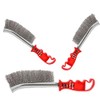 3pcs Wire Scratch Brushes Set Carbon Steel and Stainless Steel