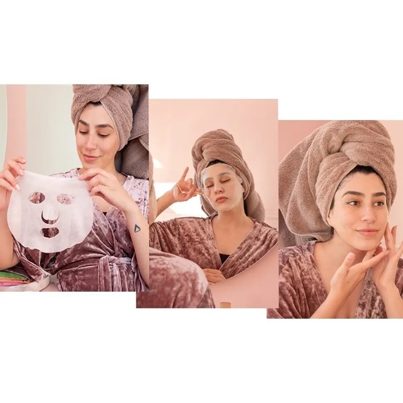8 Mascarillas Faciales, Serum De Natural De Fruta, 0 Aditivo