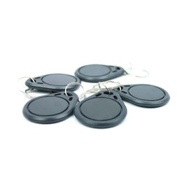 NFC keyfob MIFARE DESFire EV1 chip 2K in black - 40 x 32 mm - among other things is this transponder for NFC locking systems, 5 pieces