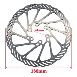 180mm Disc Brake Rotor 2 packs CYSKY Stainless Steel Bike Disc Brake Rotor 6 Bolts for Most Bicycle Road Bike Mountain Bike BMX MTB (Include 12 Screws, Black)