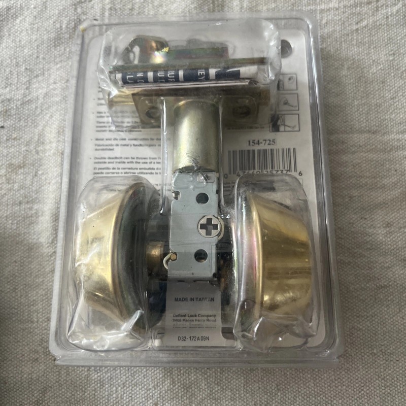 Defiant NEW Defiant Deadbolt Keyed Both Sides Satin Nickel Brass