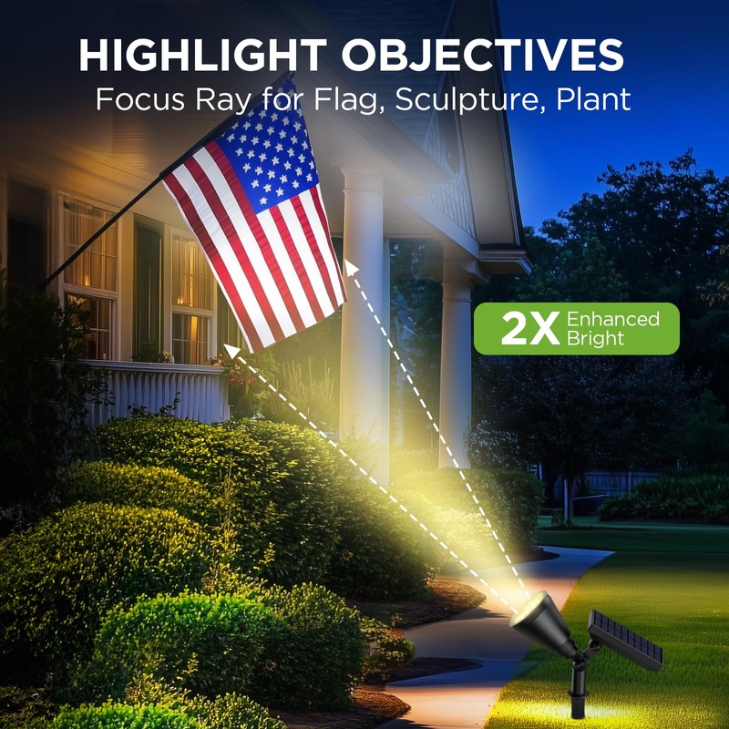 InnoGear Solar Spot Lights, Outdoor Solar Lights Solar Spotlights Flag