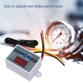 Agatige Digital Temperature Controller, 110-220V 1500W Intelligent Thermostat Control Switch with Waterproof Sensor Probe LED Dual-Color Display for Aquarium Heating Cooling Industrial Testing