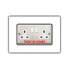 Ewolds 5x Double Socket Surround, Acrylic Back Panel or Plate,