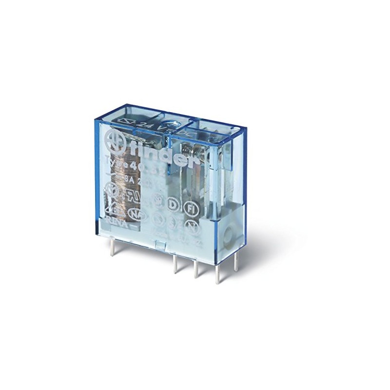 Finder Relay, Dpdt, 250Vac, 8A - 40.52.9.048.0000