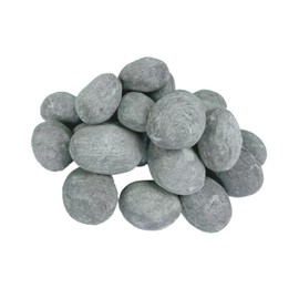 Grey Gas Logs Ceramic Pebbles,24PCS Gas Fireplace Logs,Inside Fireplace Accessories,Ceramic Wood Logs for Gas Logs,Propane Fire Pit (24 pcs)
