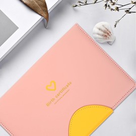 Walquicks Birth Certificate Cover Certificate Holder Birth Certificate Case Protection Sleeve for Birth Certificate Birth Certificate Book Certificate Folders Binder Newborn Skin (Blue)