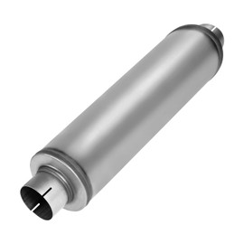 5" Inlet Diesel Exhaust Muffler,5 Inch Inlet/Outlet Muffler Performance 5inch Resonator Straight Through Stainless Steel 30" Whole Length,Welded On Exhaust Tip
