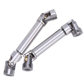SOCOCO Silver Stainless Steel Drive Shaft Corrosion Resistant 1/10 RC Car, 2pcs Axial Track, 90-125mm