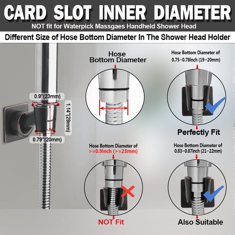 Shower Head Holder Adjustable Handheld Shower Head Bracket Adhesive Shower