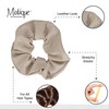 Motique Accessories Vegan Leather Look Scrunchie (Cream), 1 Count (Pack