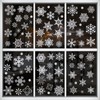 93Pcs Large Glitter Snowflake Window Stickers Silver, ADQUATOR 9 Sheets