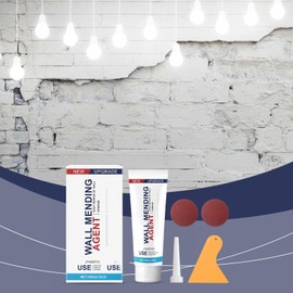 Drywall Repair Kit with Scraper, Two Sheets of Round Sandpaper, Caulking Paste, and Spiked Cap - Repair kit for caulking Plaster Wall Holes, dents, Wood Scratches, and Cracks in Home renovations