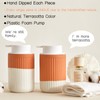 ABBI NIMO Ceramic Hand Soap Pump Foam Dispenser Terracotta, Natural