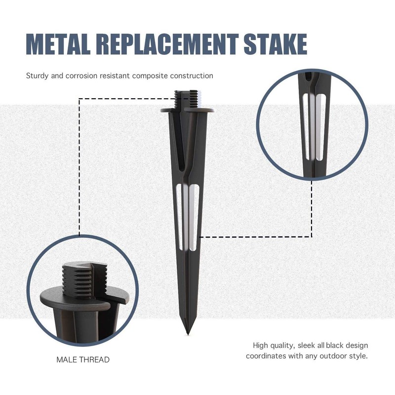 GOODSMANN 2PCS Metal Spikes Stakes Replacement 3/4 in -14 NPSM