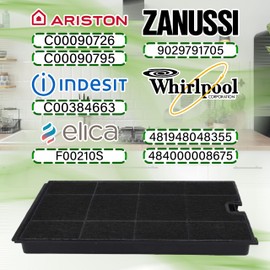 Activated Carbon Filter Cooker Hood Type 35 265 x 157 mm with Original Code C00090726 C00090795 C00384663 481948048355 for Elica for Ariston for Indesit for Zanussi ONIX TECH