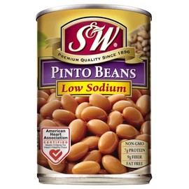 Reduced Sodium Premium Pinto Beans 15.5 oz cans (Pack of 12)