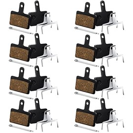 BBTO - 8 pares de pastillas de freno para bicicleta compatibles con Trp Tektro Shimano Deore Brakes, pastillas de freno de bicicleta (resina semimetálica, negro)