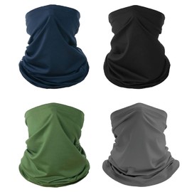 Bandanas Deportivas 4 Packs para Hombre y Mujer. Protección Contra El Viento y Los Rayos UV, Sedoso y Elástico, Adecuado para Deportes, Carrera, Ciclismo, Motocicleta, Montañismo, Esquí, etc.