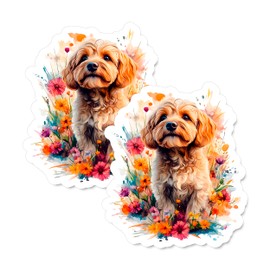 Cockapoo Magnet 4 inch 2 Pack Vinyl for Fun Cute Souvenir Gift Refrigerator Fridge Dishwasher ID44999