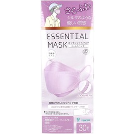 Sarafuwa ESSENTIAL MASK FD30-LA Non-Woven Mask, Pale Lavender, Paper Mask Case Included, Pack of 30