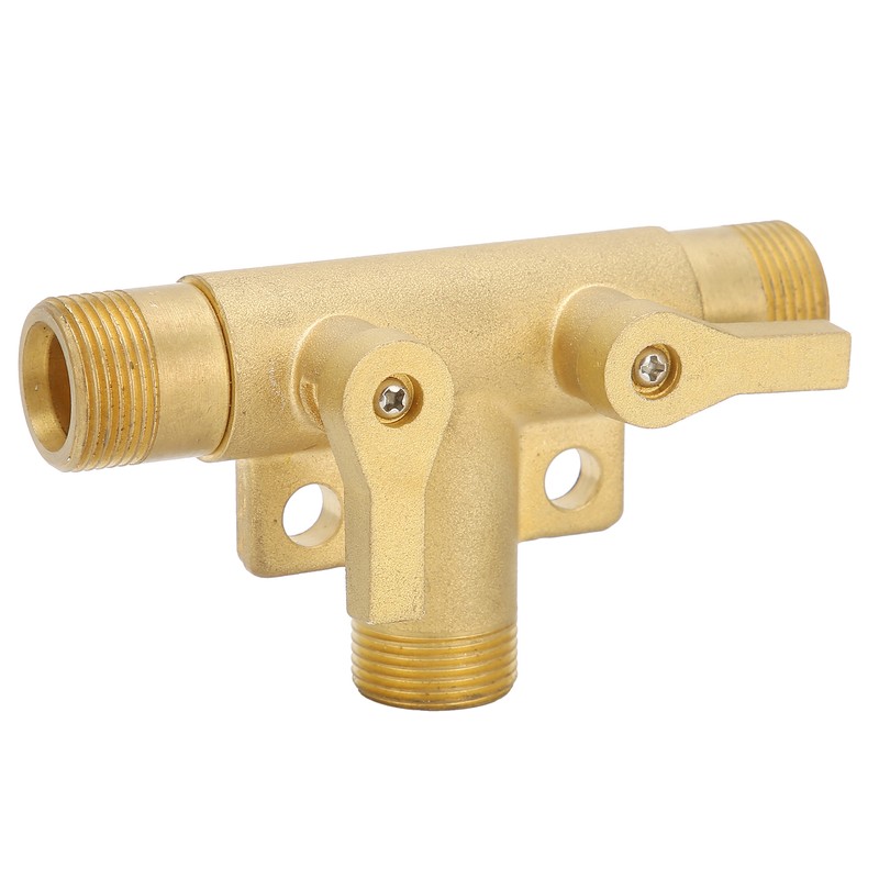 Male Thread G1/2 Tee Joint Ball Valve 3‑Way Pipe Connector