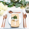 A · HOUSEWARE Copper Flatware Set 8 Stainless Steel Silverware