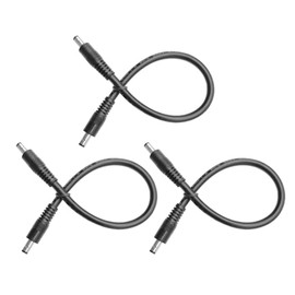 GGIPOWY 3-Pack DC Extension Cord 5.5mm x 2.1mm Male to Male Power Cable,5V 12V DC Power Supply Plug Adapter, for CCTV Camera,Solar Monitoring,LED Light Strips,Power Concentrator Box,Car,Subwoofer，1ft