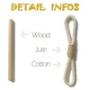 Curtain Holdbacks Boho Tiebacks for Drapes, Farmhouse Jute Rope Cotton