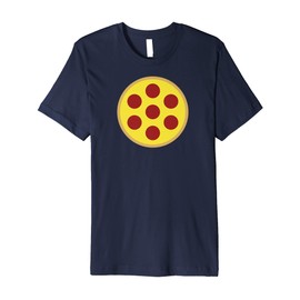 PIZZA Minimalist Simple Circle Round Toppings Italian Food Premium T-Shirt