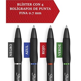 Sharpie® S-Gel, Boligrafo tinta Gel, Punta Media (0.7mm), Boligrafos Tinta Gel Surtidos, 4 piezas, 2188573