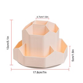 Haphome Schreibtisch Organizer Kinder Drehbarer Stiftehalter - 360 Grad Multifunktionaler Stiftehalter Schreibtisch mit 9 Sortierfächer Stifte Organizer für Organizer Büro Schule Zuhause (Pink)